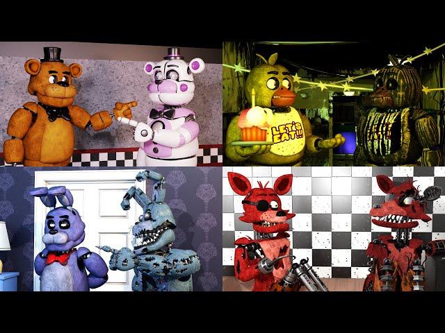 Originals Meet All Their Versions [FNAF/Blender/Compilation]