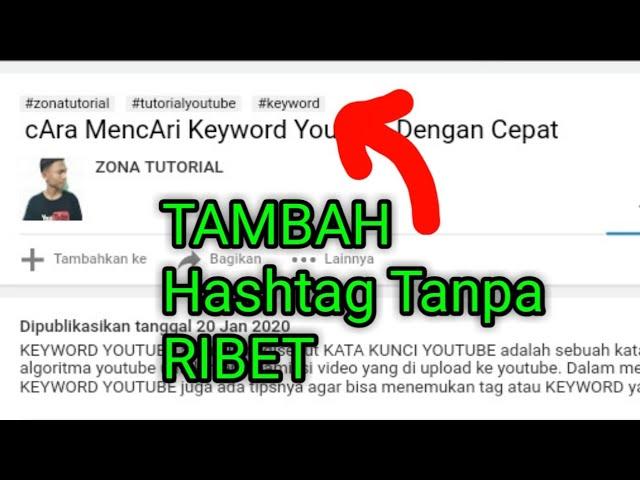 Cara Menambah Hashtag Di Youtube