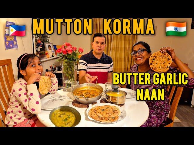 MOUTH WATERING MUTTON KORMA AND BUTTER GARLIC NAAN | HAPPY VALENTINES