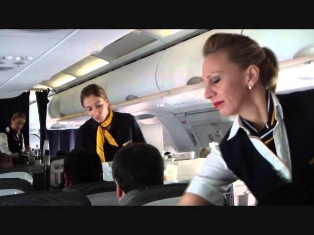 Lufthansa In-Flight Service. A321. Over Europe