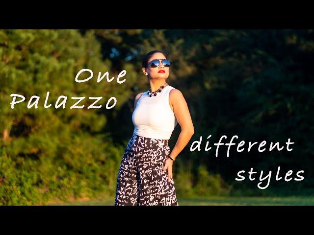 How to style Palazzo pants | Different ways to style a Palazzo pant