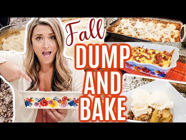 DUMP AND GO!  EASY CASSEROLE RECIPES | FALL DUMP AND BAKE MEALS + DESSERT! | Cook Clean And Repeat