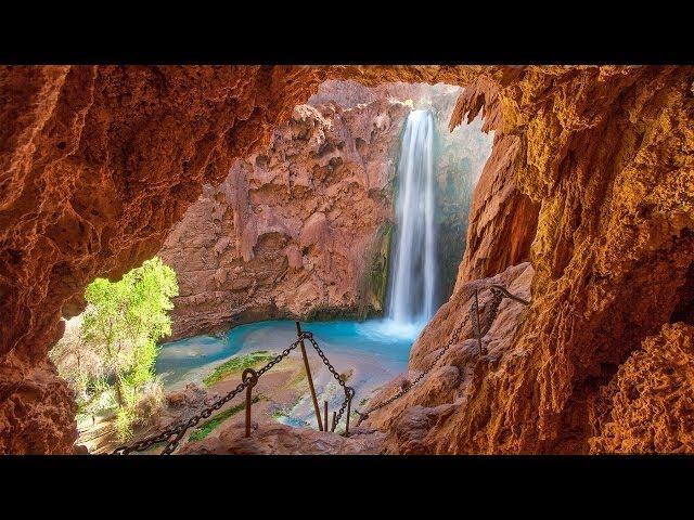 Waterfalls of the World (Nature Sounds Only) 1 HR SlowTV Healing Video 1080p