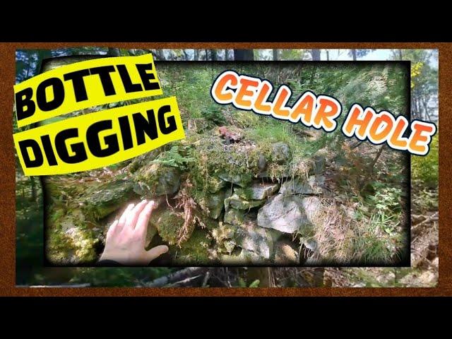 2025 Cellar Hole Metal Detecting and Bottle Digging Adventure 1800s Cellar Hole ~ PART ONE ©
