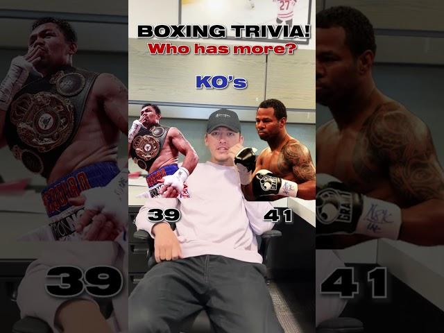 BOXING TRIVIA!