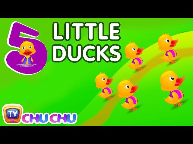 Five Little Ducks Nursery Rhyme With Lyrics - Cartoon Animation Rhymes & Songs for Children