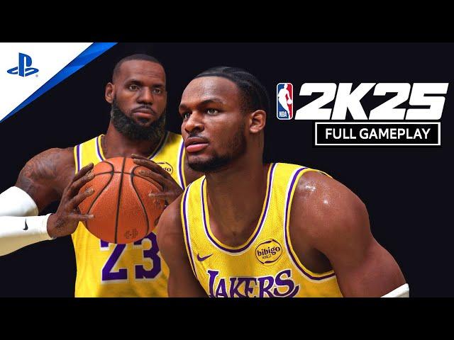 NBA 2K25 (PS5) GAMEPLAY - LeBron x Bronny NBA Debut! Lakers vs Nuggets (4K Ray Tracing Concept)