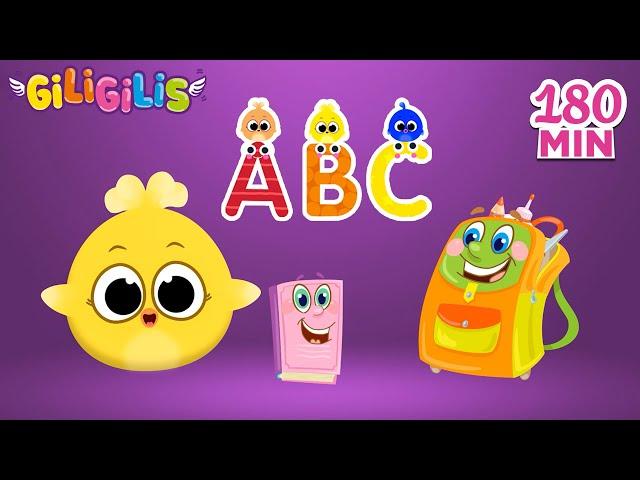 Learn The Alphabet With Giligilis | Nursery Rhymes & Phonic Songs&Toddler Learning Video Songs - ABC