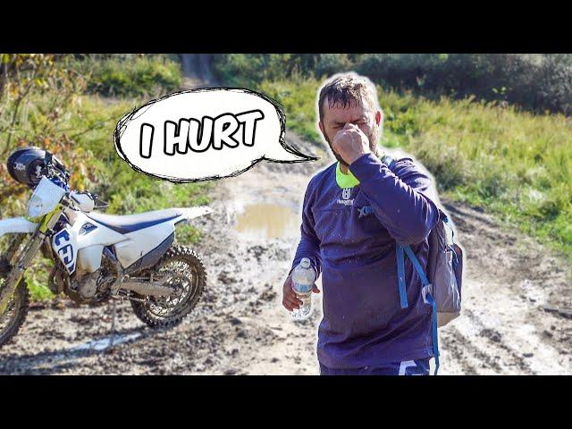 Husqvarna Rider Goes Down.. | FE350 vs CRF450L