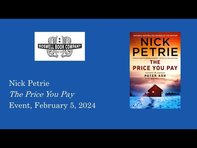 Nick Petrie Event for The Price You Pay - Boswell Book Company