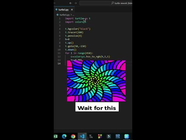 Superb graphics design using python turtle | Awesome python turtle graphics #pythonturtle #shorts