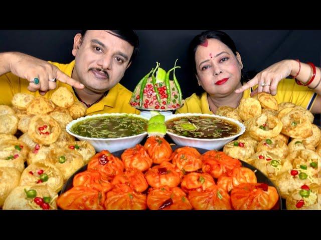 SPICY GOLGAPPA CHALLENGE|SPICYMOMOS EATING CHALLENGE|PANIPURI STREET FOOD CHALLENGE#food#asmr#100