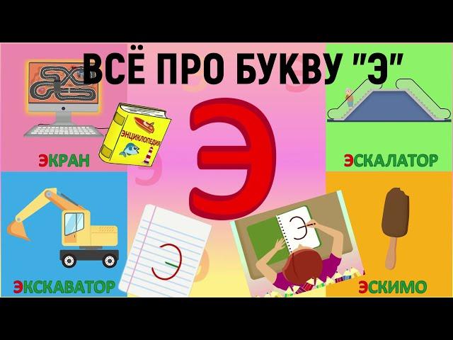 Алфавит Буква Э как писать + слова на Э + #развивающиймультик #ТатьянаБокова #Алфавитныймультик