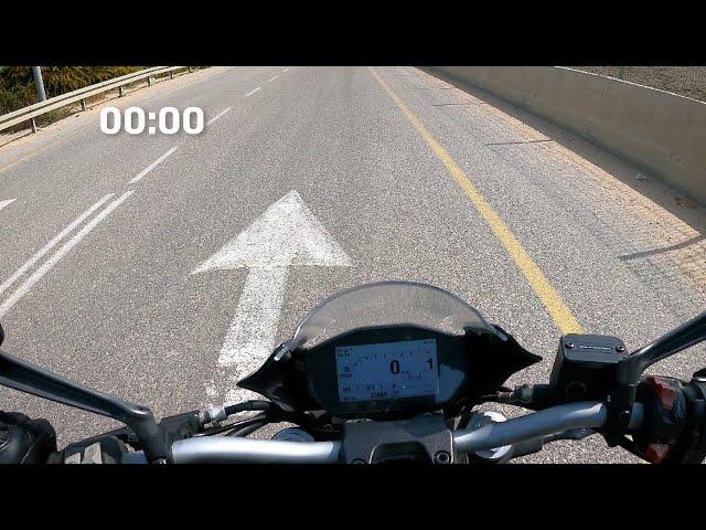 Ducati monster 821 0-200 Acceleration | Quickshifter