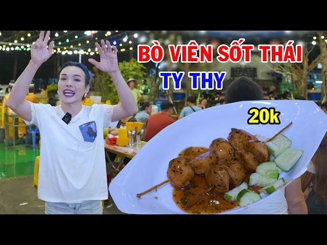 Ty Thy ra món mới Bò viên sốt thái chỉ 20k - Ty Thy Vlog Gỏi đu đủ