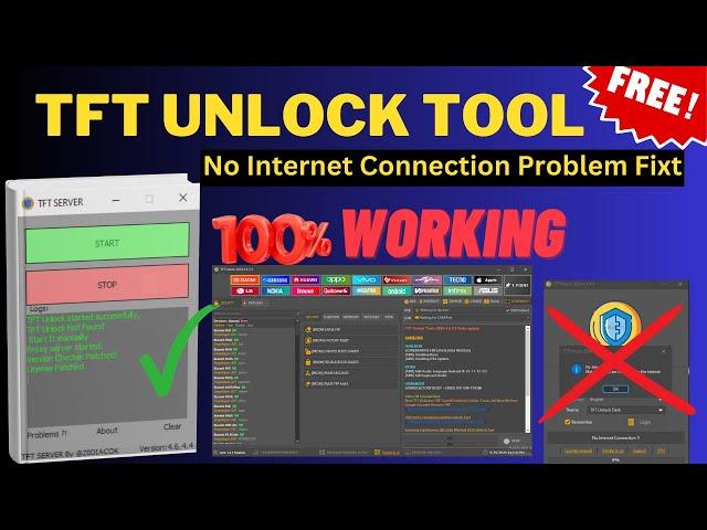 TFT Unlock Tool No Internet Connection Problem Fixed / TFT Unlock Tool 2024 Free