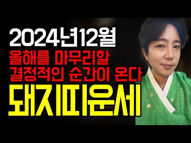 2024년 연말 결정적인 순간이 오는 12월 돼지띠 운세는?