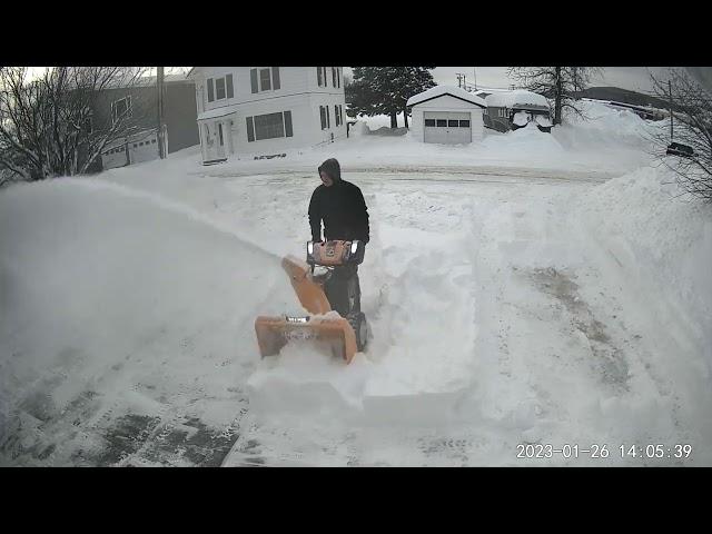 Snowblowing 14 inches of snow in Fort Kent Maine.