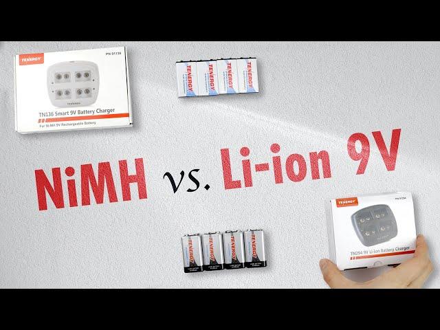 The differences between Li-ion and NiMH 9V batteries