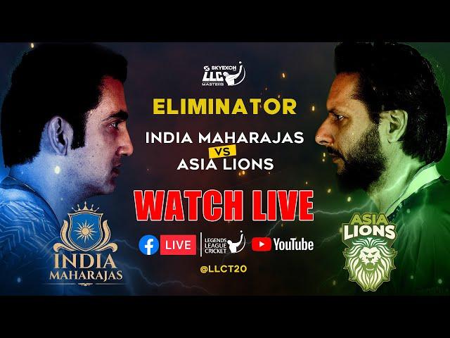 Live :  India Maharajas vs Asia Lions Eliminator | Legends League Cricket