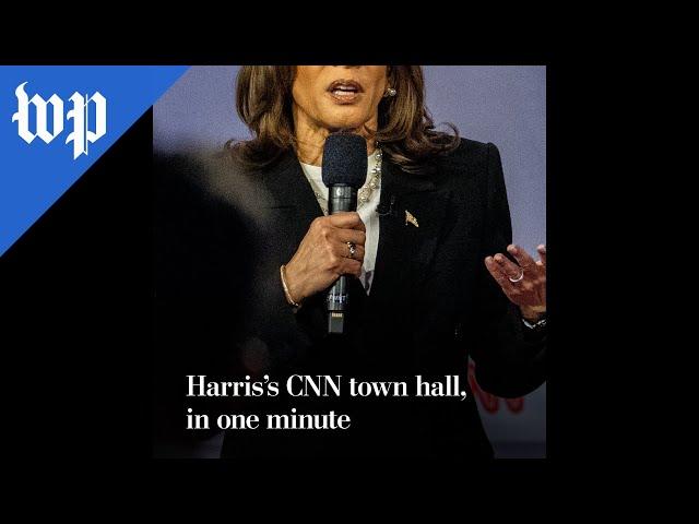 Harris’s CNN town hall, in one minute