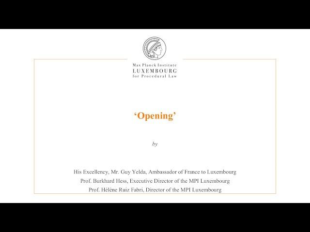 International Law and Litigation - Opening