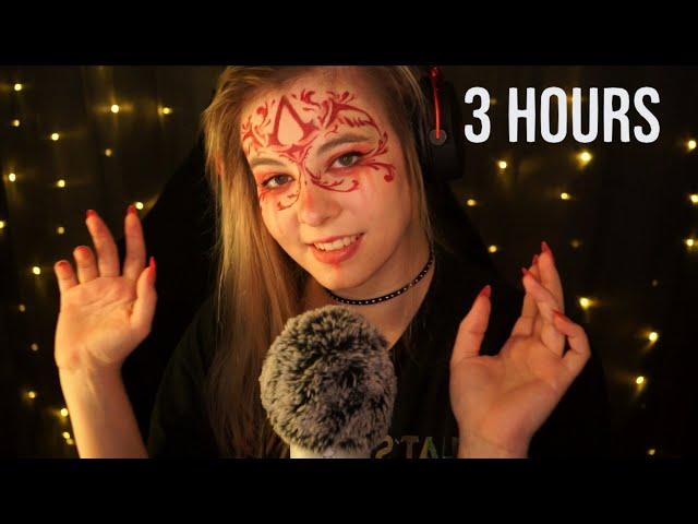 ASMR | 3 HOURS "Relax", Fluffy Mic, Rain Sounds, Face Touching - Blue Yeti, Whispering