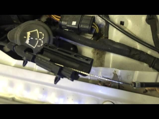 BMW E65 745 750 emergency hood cable open release