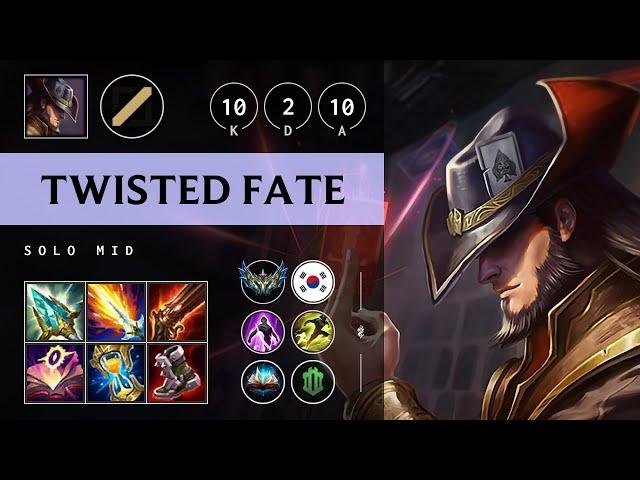 Twisted Fate Mid vs Aurora - KR Challenger Patch 25.12