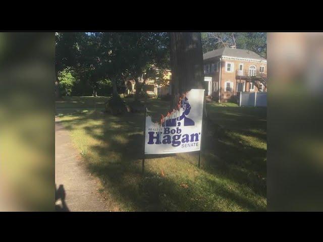 Senator Michael Rulli offering $5,000 reward after opponent Bob Hagan's sign set on fire