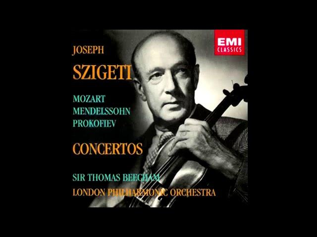 PROKOFIEV: Violin Concerto No. 1 in D major op. 19 / Szigeti·Beecham·London Philharmonic Orchestra