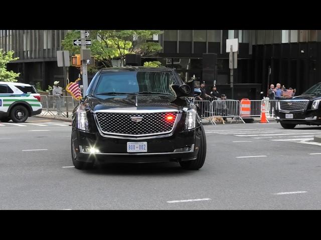 Huge Motorcade President Biden in New York! (UNGA 2023)