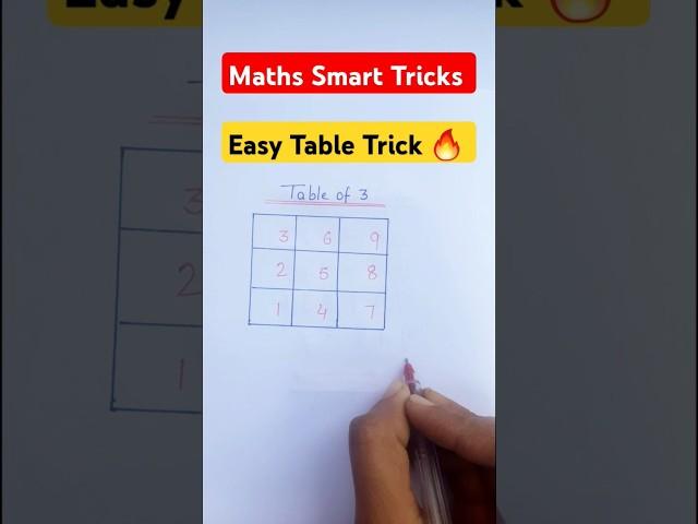 Easy Table Trick  | Table of 3 Easy Trick #viral #fun #ashortaday #trending #shorts