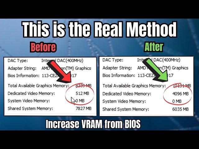 Increase Dedicated Video Memory (VRAM) on Windows 10/11 (From BIOS)