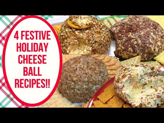 4 FESTIVE HOLIDAY CHEESE BALL RECIPES!!