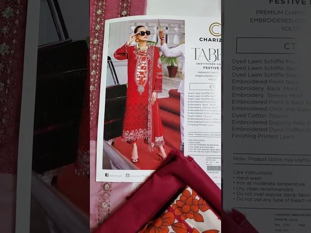 Charizma Tabeer Festive Eid Collection Premium Chiffli Lawn suit with Embroidered Chi 9599/#Charizma
