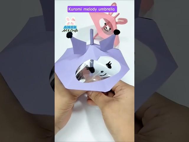 Kuromi Melody Umbrella #shorts#art #diy satisfying#craft #youtubeshorts