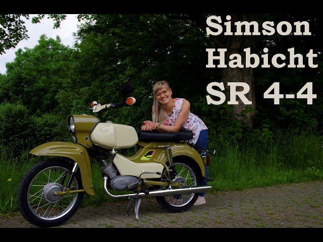 Simson Habicht SR4-4 Bj 1974 4Gang Sound Details Walkaround Probefahrt Räderwechsel Oldtimer Blondie