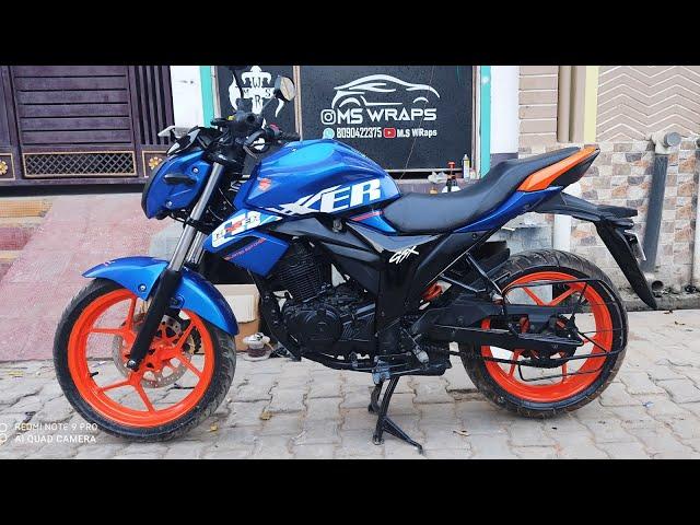 Suzuki gixxer full new look by Ms wrap modification