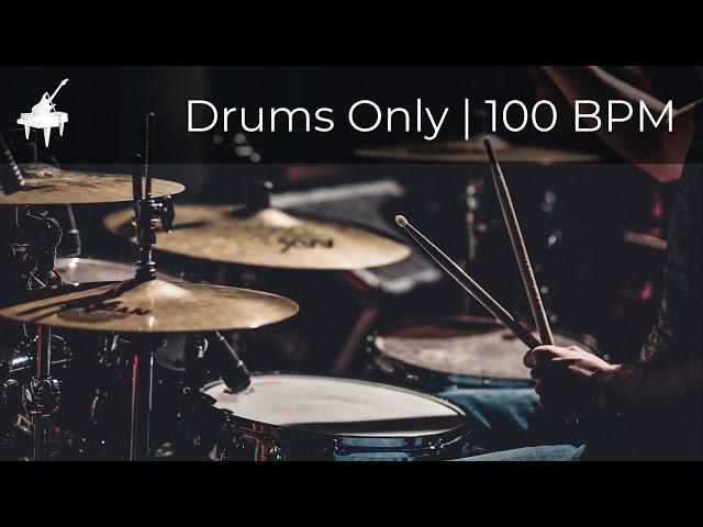 [Sub4More] Simple Drum Beat | 4/4 | 100 BPM | Drums Backing Track for practise