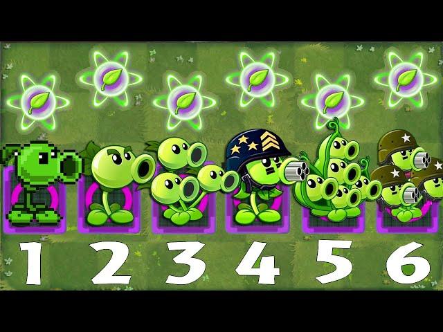 PvZ 2 Challenge - All PEASHOOTERS Level 1 vs Hamster Ball Gargantuar - Who 's Best Plant?