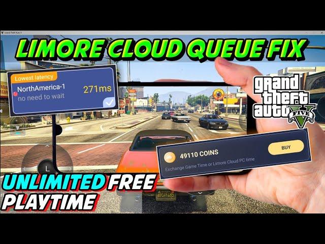 Finally Limore Queue Fixed Play Unlimited Time | Cloud Gaming App To Play Gta V In Mobile