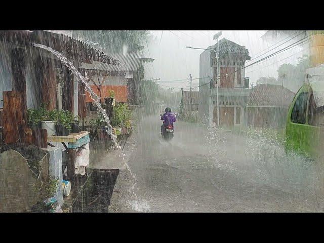 Super Heavy Rain and Strong Winds in My Village. Fell Asleep Instantly With the Sound of Heavy Rain