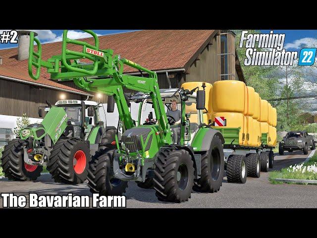 TRANSPORTING 32 SILAGE BALES and store them in the FARM SHED│THE BAVARIAN FARM │FS 22│2