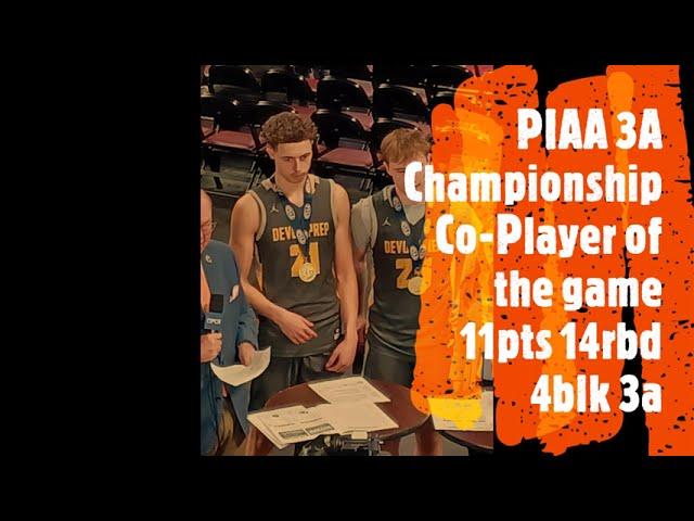 Reece Craft PA PIAA 3A Championship Co-Player of the game