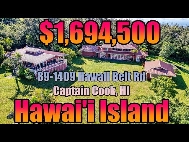 For Sale:  89-1409 Hawaii Belt Rd, Big Island Hawaii Farm 4BR/5BA with Pavilion - Real Estate