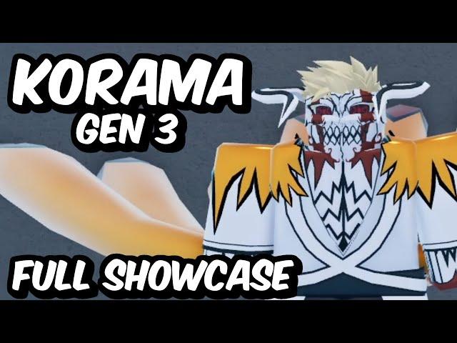 Gen 3 Korama Spirit FULL SHOWCASE! | Shindo Life Korama Full Showcase and Review