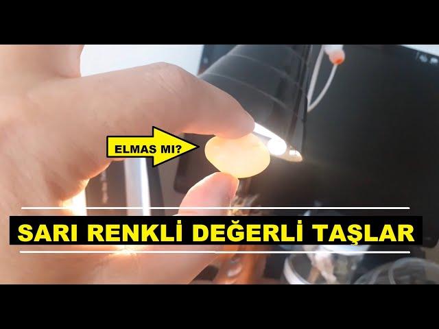 Sarı Renkli Değerli Taşlar Ve Elmas | Rough & Raw Diamond