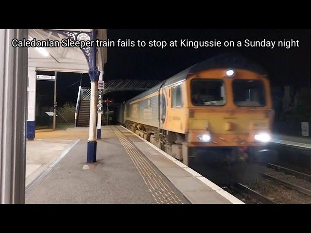 Calledonian sleeper train fails to stop at Kingussie 03/11/24