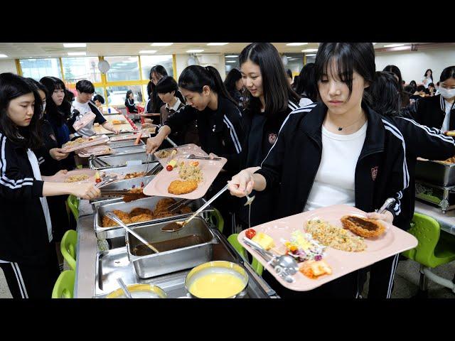 World's Best Korean School Lunch Mass Production Site Revealed / Korean food